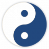 yin yang gennemsigtig blå rigtig